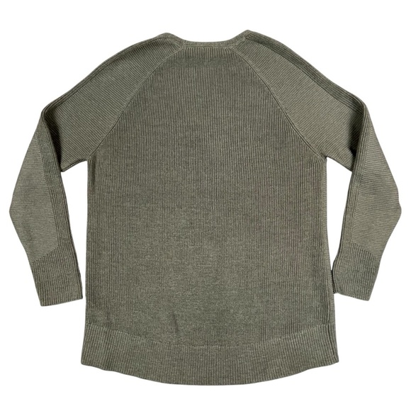 Athleta Hanover V-Neck Merino Wool Blend Athleisure Layering Oversized Sweater M - Picture 2 of 14